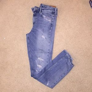 H&M distressed high waisted skinny jeans
